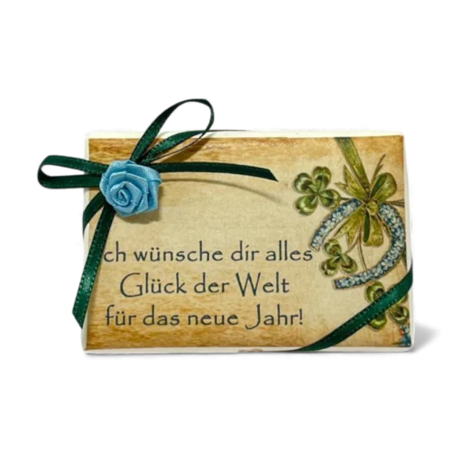 Pflanzenseife Ich wünsch dir alles Glück der Welt fürs neue Jahr Edelhölzer