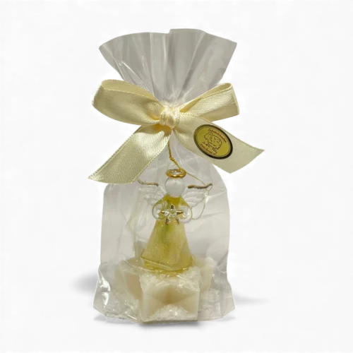 Schafmilchseife Stern Classic mit Glasengel Gold