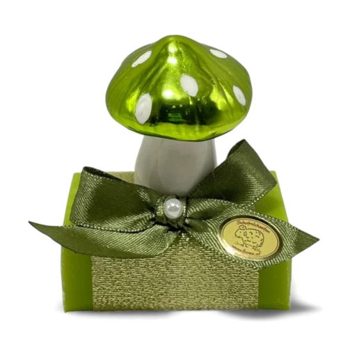 Schafmilchseife eckig Birne mit Glückspilz