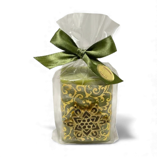 Schafmilchseife eckig mit Goldbanderole Eisenkraut